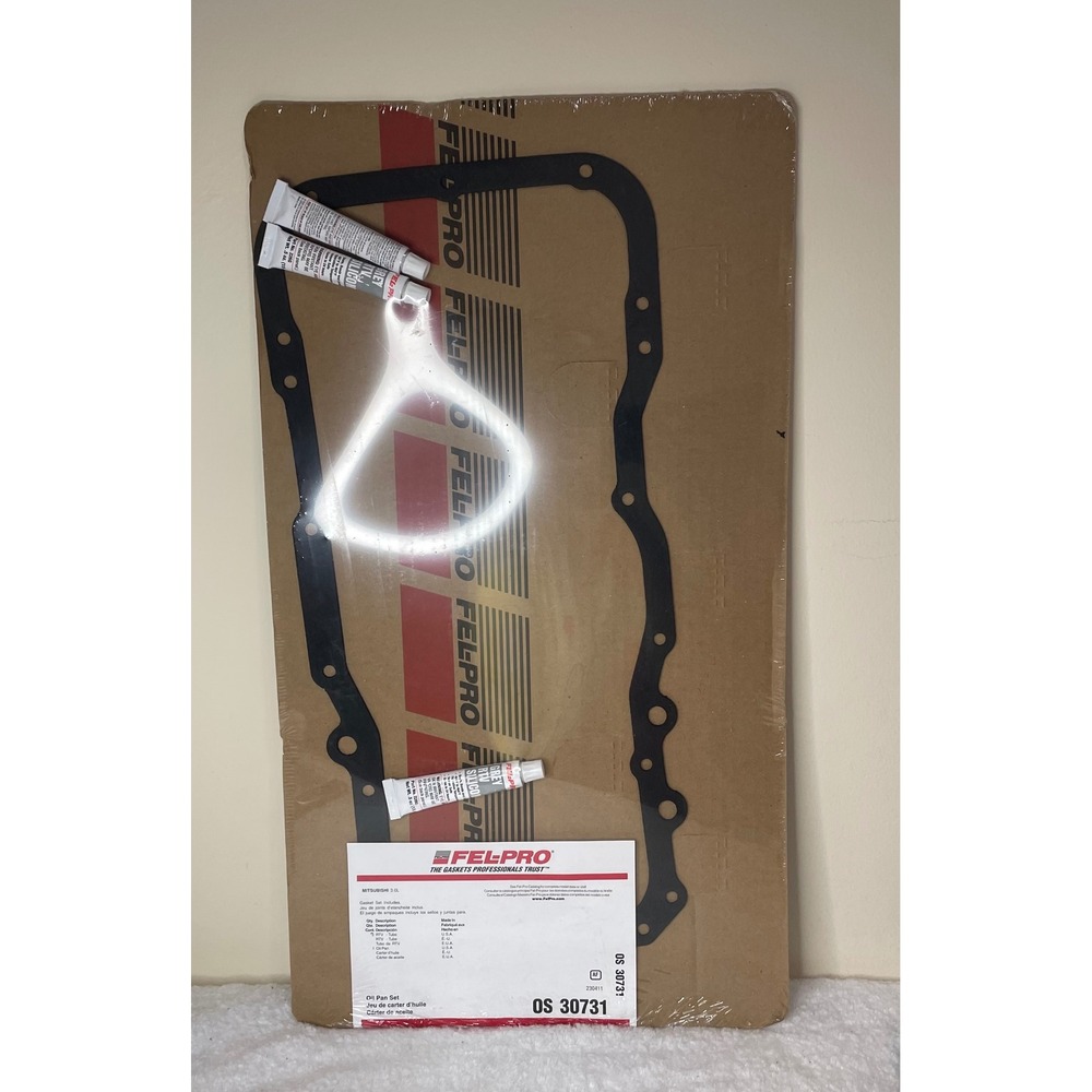 Fel-Pro OS 30731 Oil Pan Gasket Set for Mitsubishi 3.0L with RTV Silicone Sealan